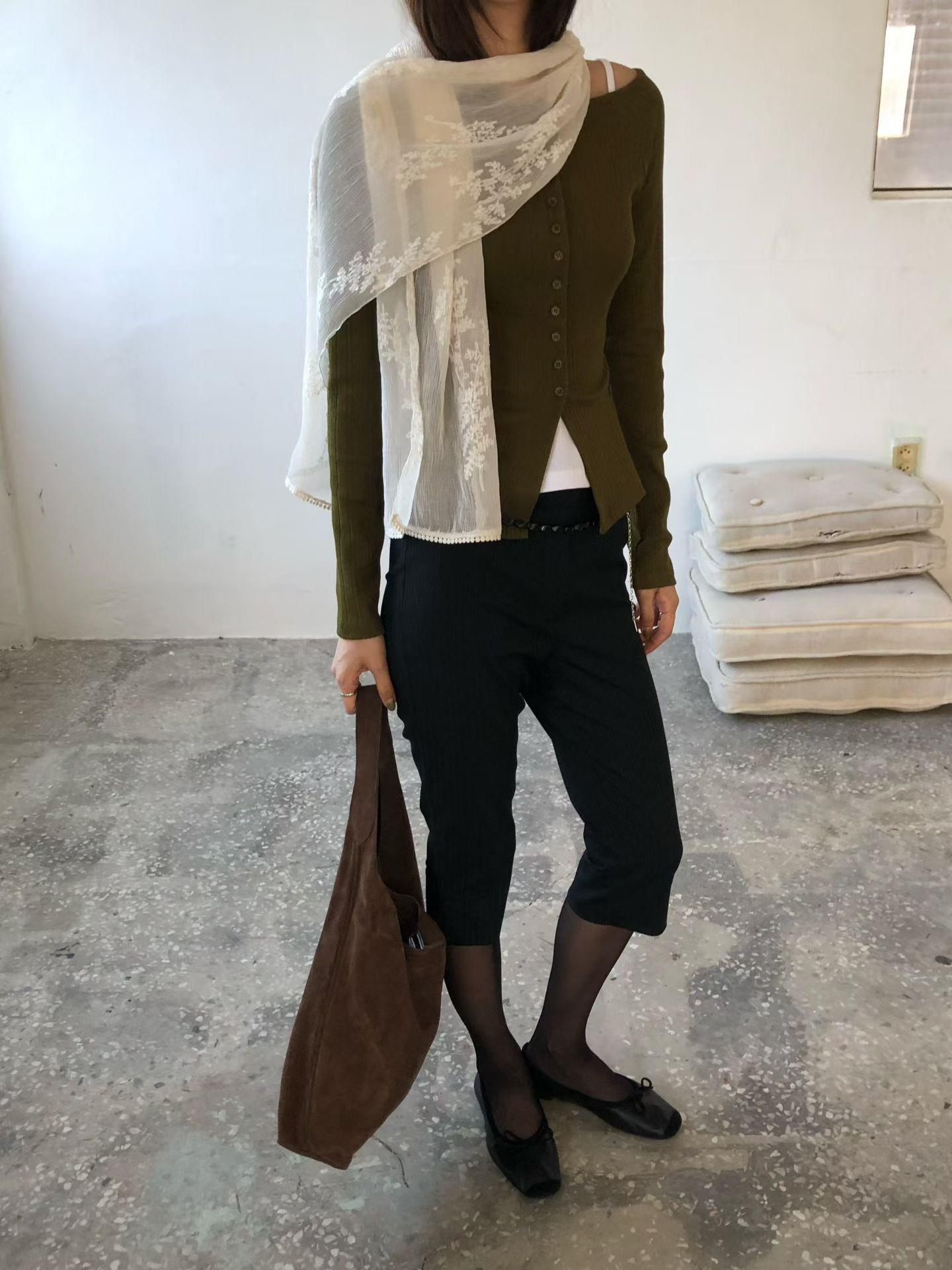條紋西裝卡布里褲